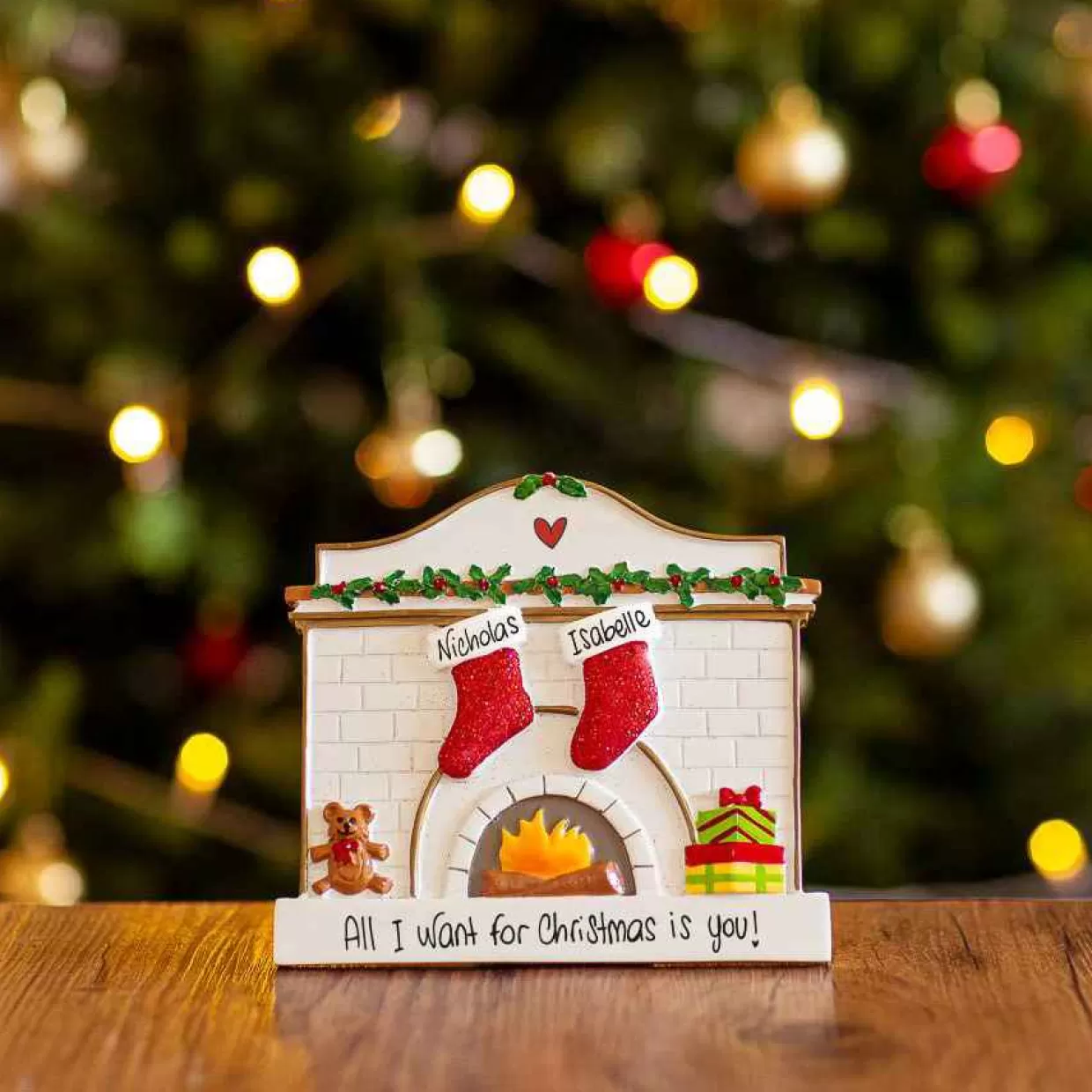 Christmas The Original 2 Socks By The Fireplace Table Decoration Online