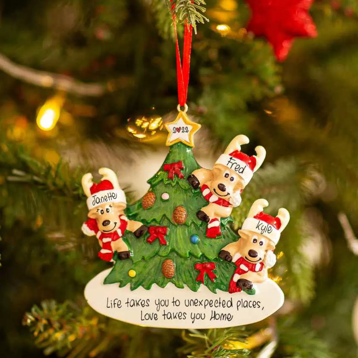 Christmas The Original 3 Reindeer On The Christmas Tree Cheap