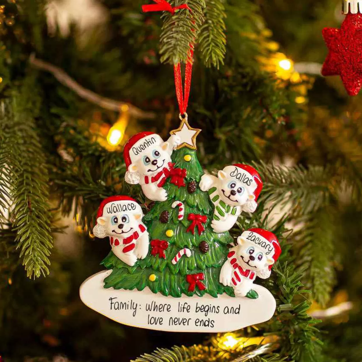 Christmas The Original 4 Polar Bears On The Christmas Tree Cheap