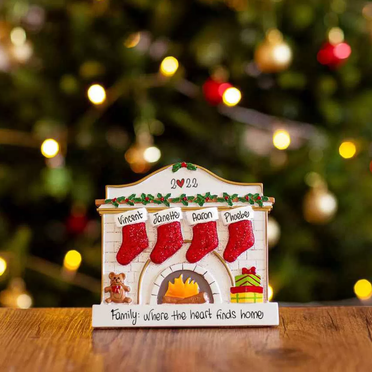 Christmas The Original 4 Socks By The Fireplace Table Decoration Cheap