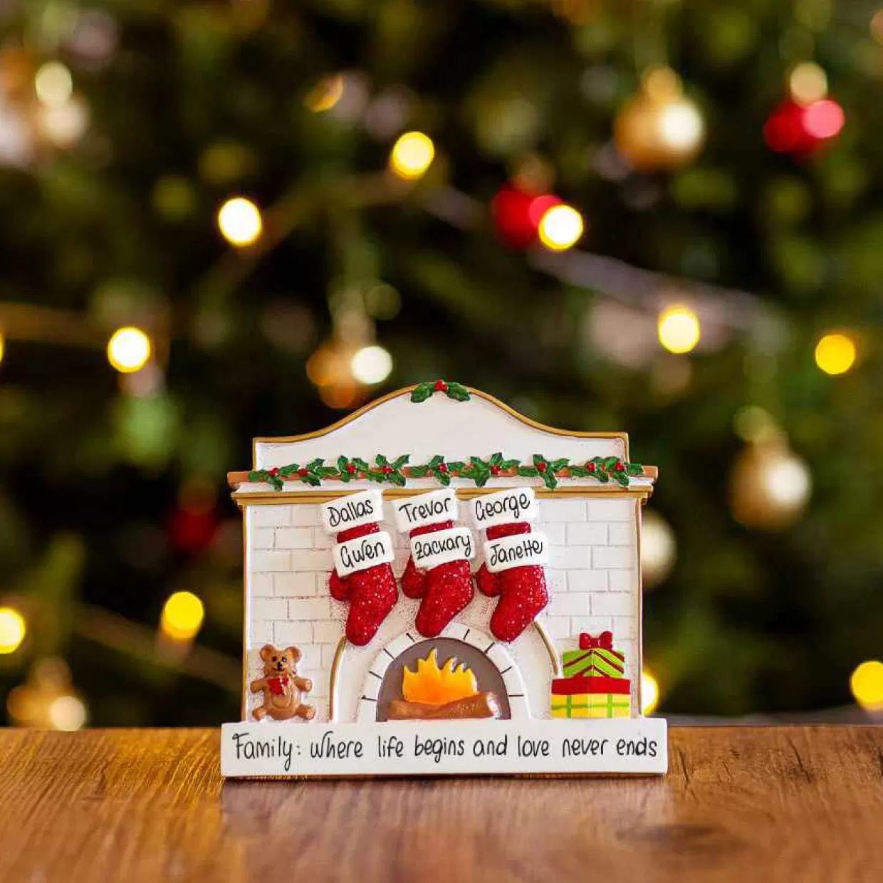 Christmas The Original 6 Socks By The Fireplace Table Decoration Discount