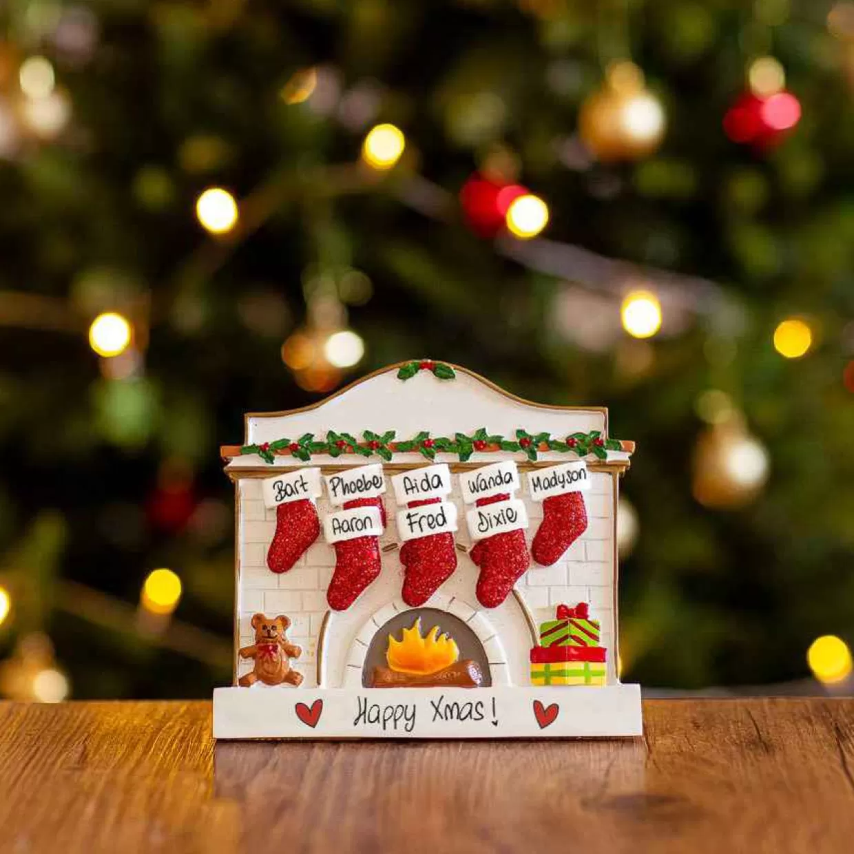 Christmas The Original 8 Socks By The Fireplace Table Decoration Discount