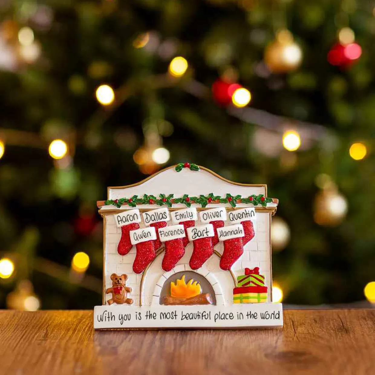 Christmas The Original 9 Socks By The Fireplace Table Decoration Cheap