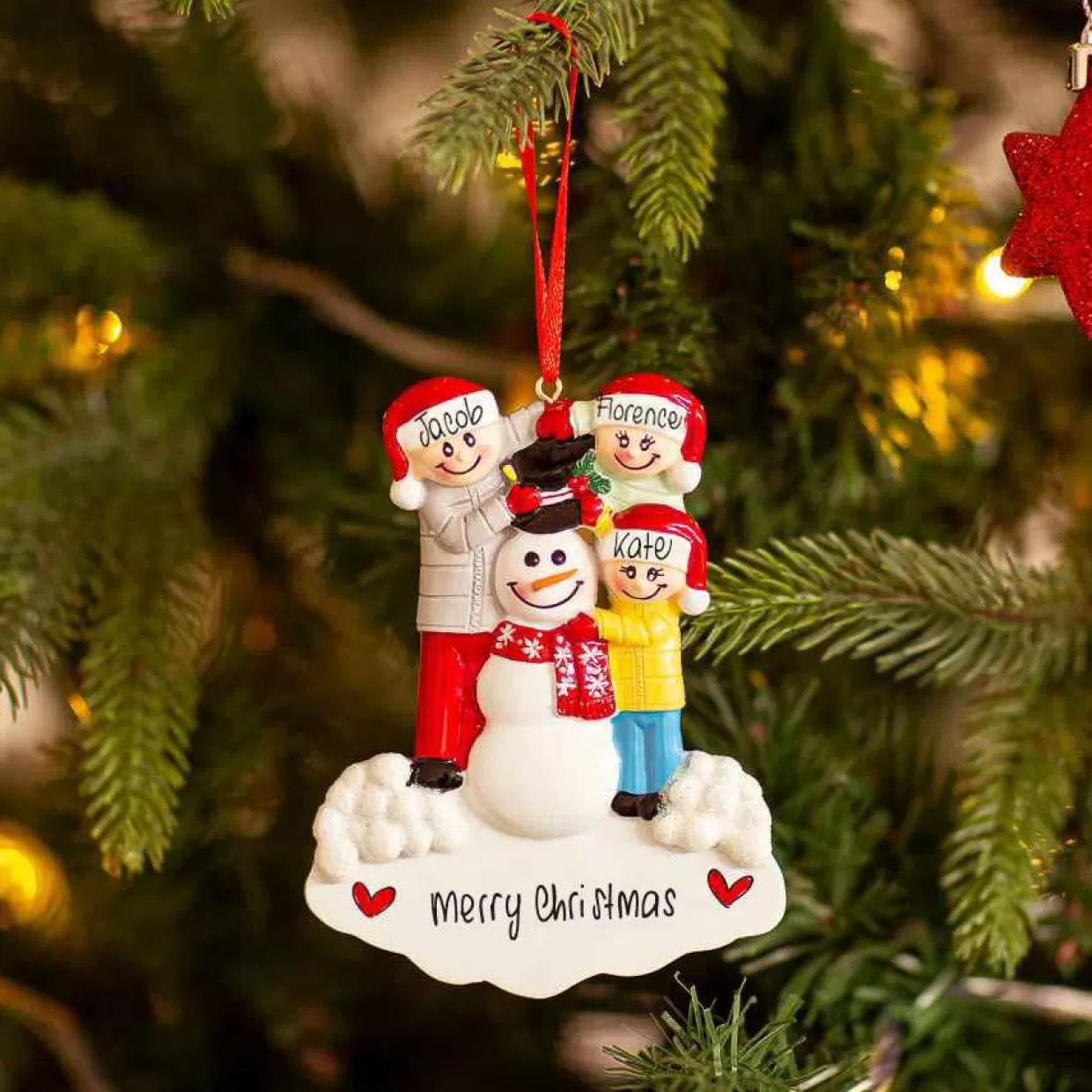 Christmas The Original Family With Snowman In 3 New