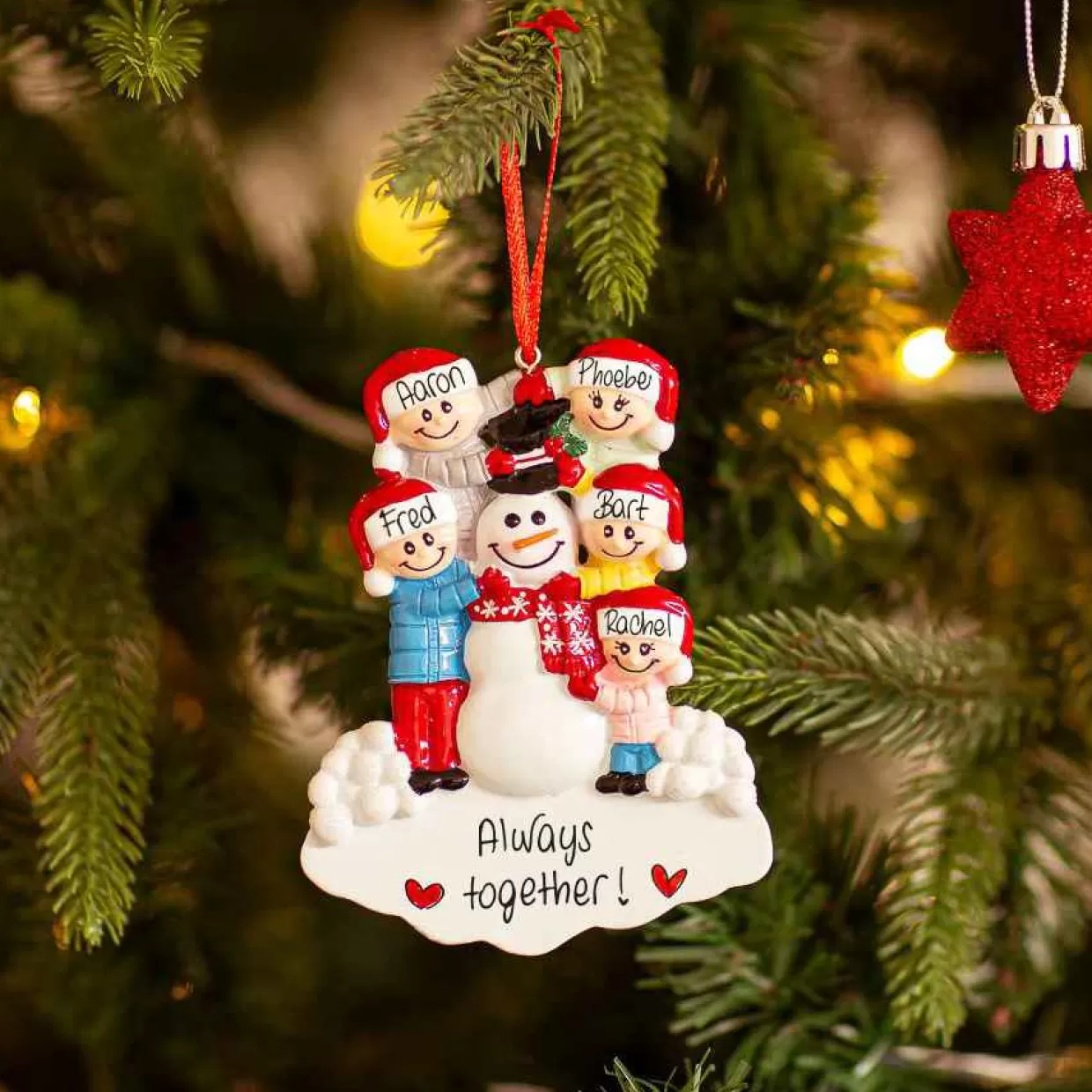 Christmas The Original Family With Snowman In 5 Clearance