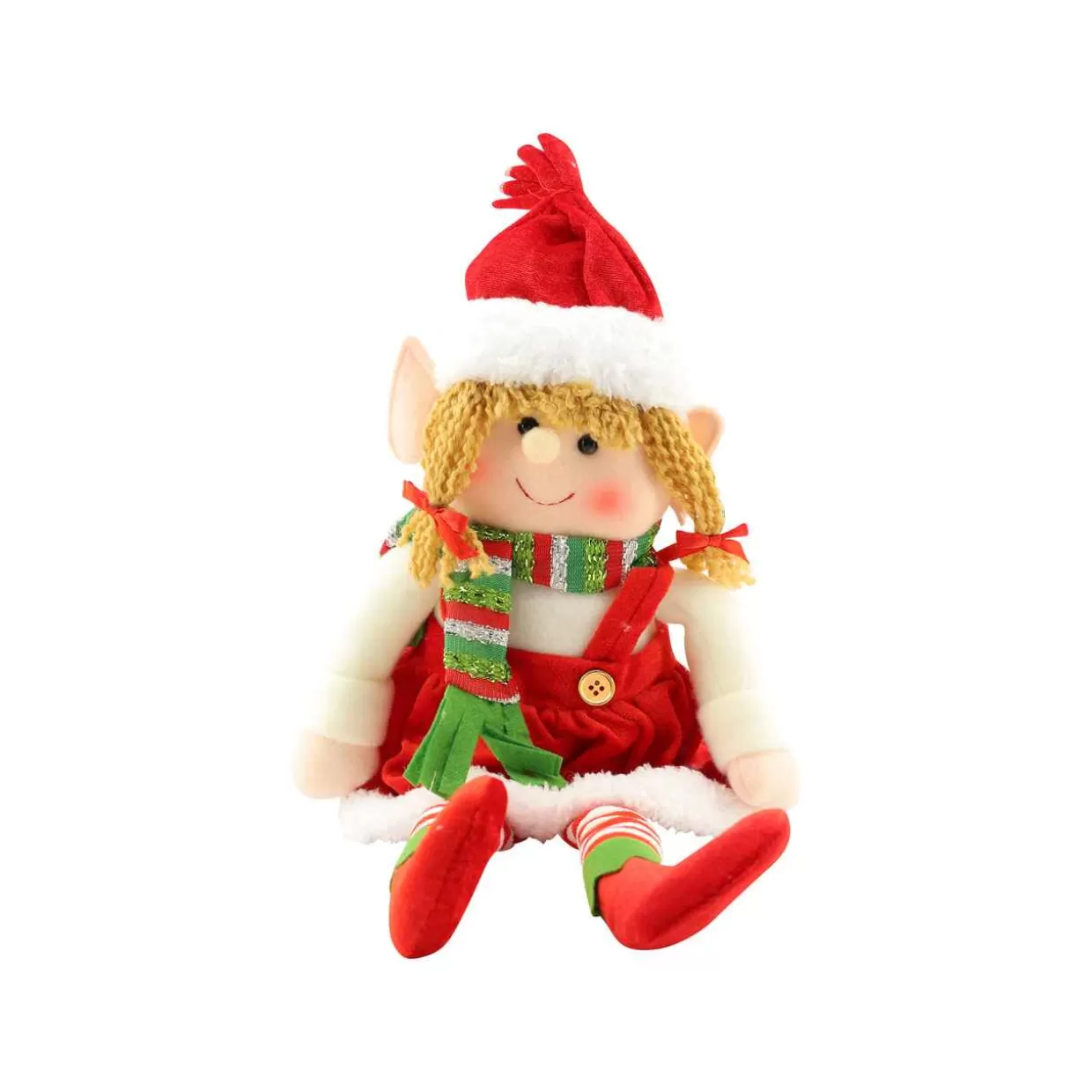 Christmas The Original Red And White Sitting Elf Girl 45 Cm Best