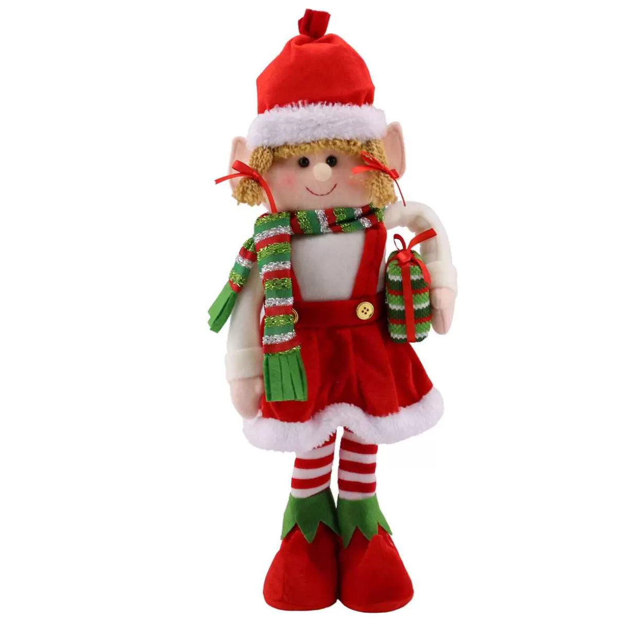 Christmas The Original Red And White Standing Elf Girl 45 Cm Clearance