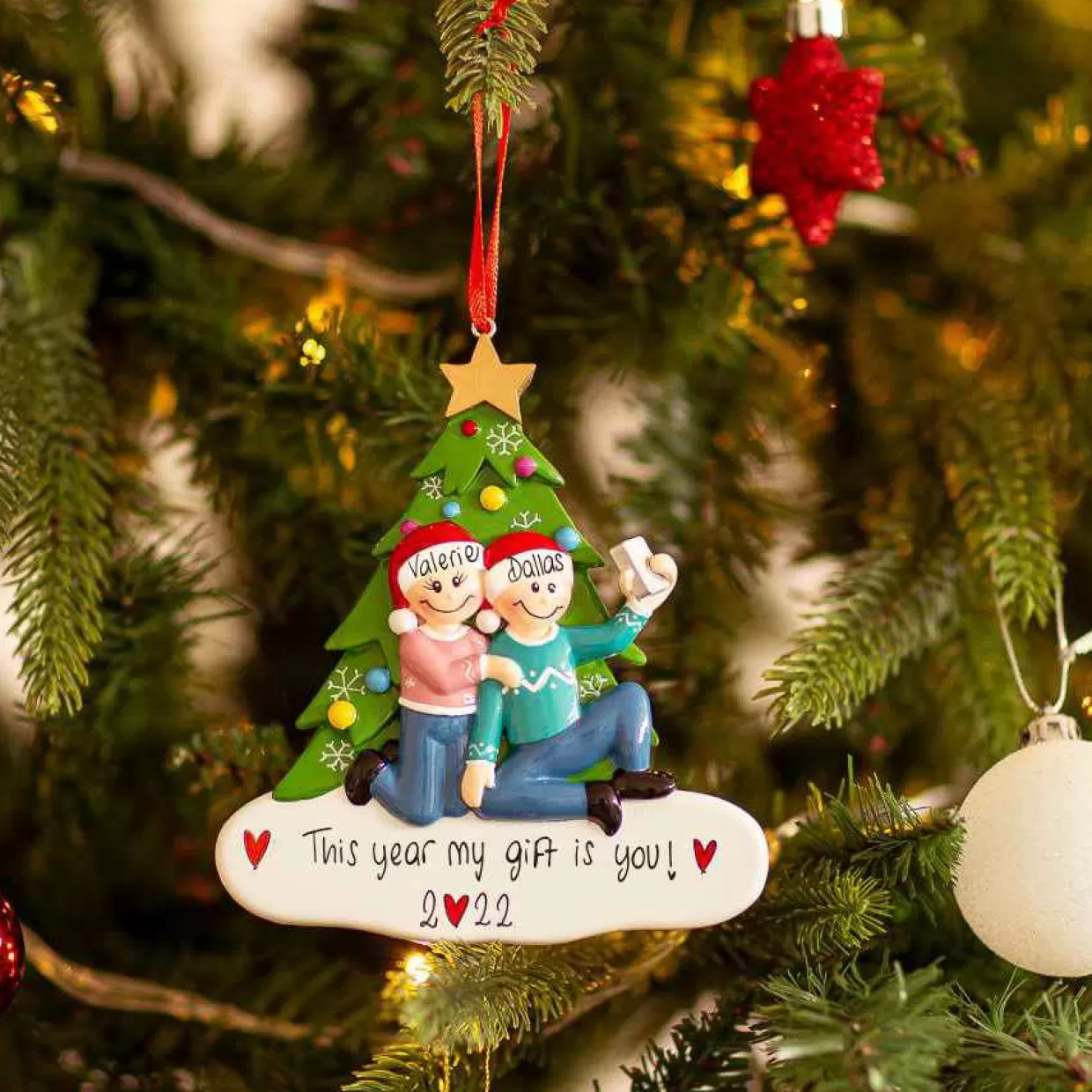 Christmas The Original Selfie With A Tree In Couple Online