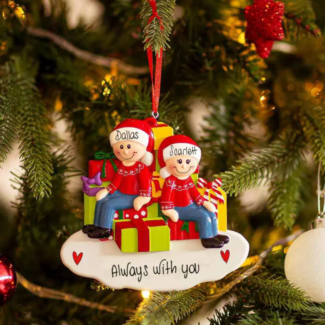 Christmas The Original Sitting On The Gift Boxes In 2 Store