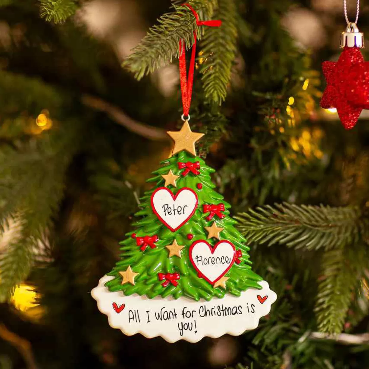 Christmas The Original Tree With 2 Hearts New