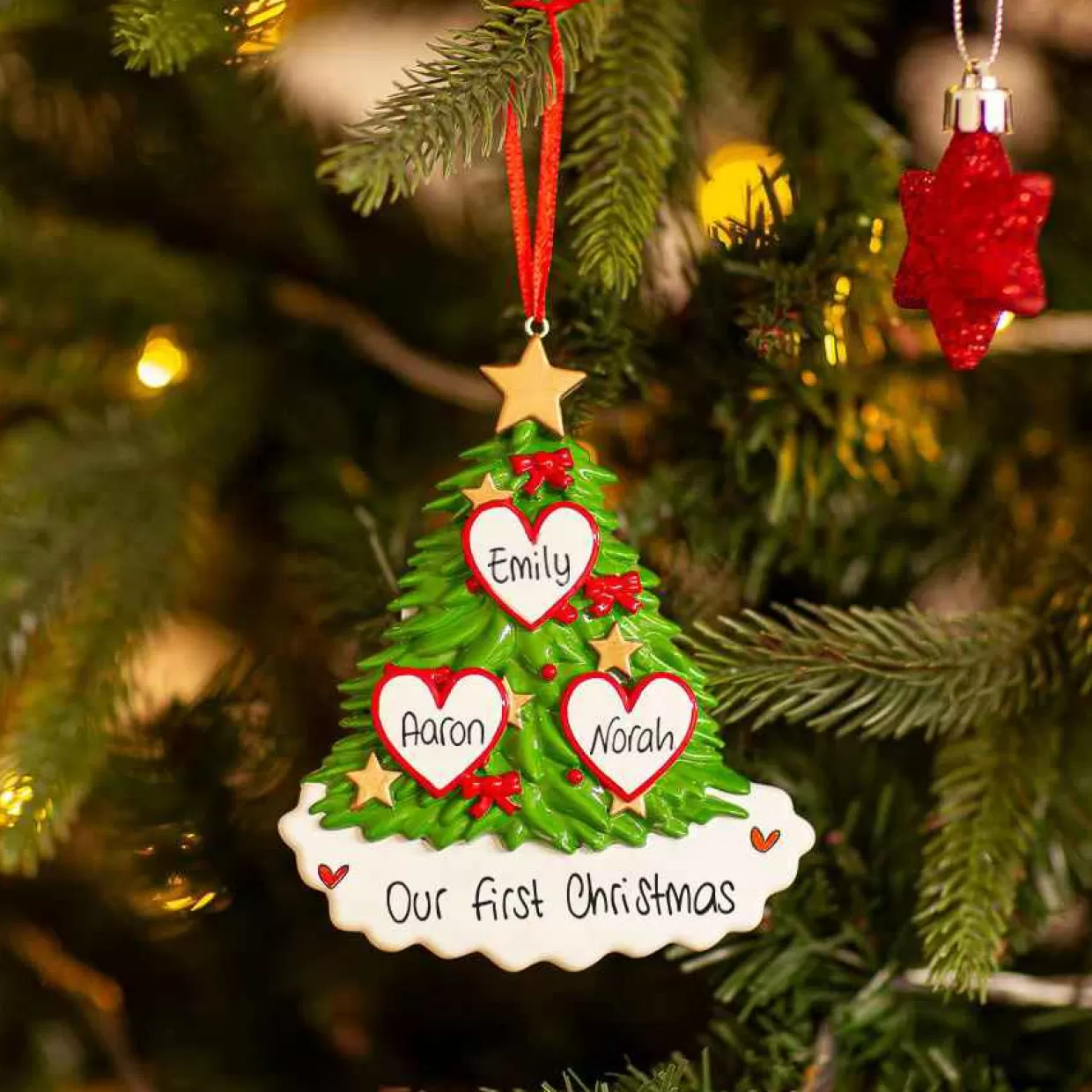 Christmas The Original Tree With 3 Hearts New
