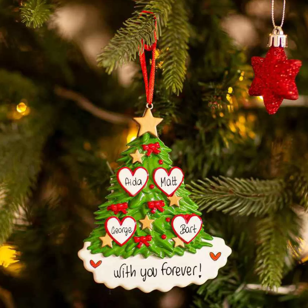 Christmas The Original Tree With 4 Hearts Best