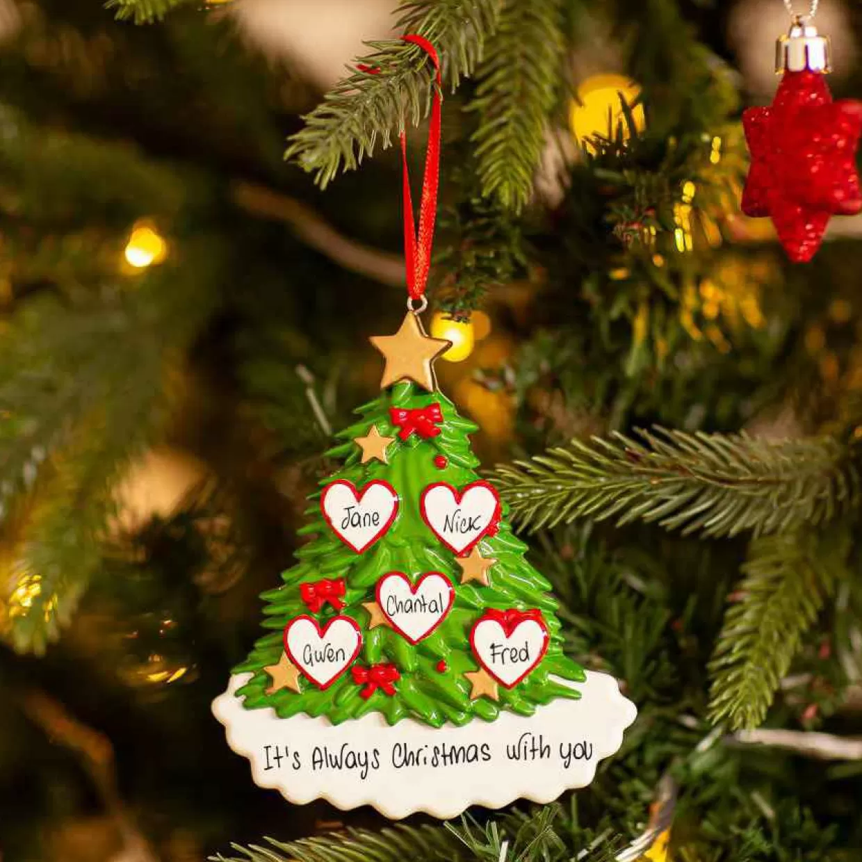 Christmas The Original Tree With 5 Hearts Shop