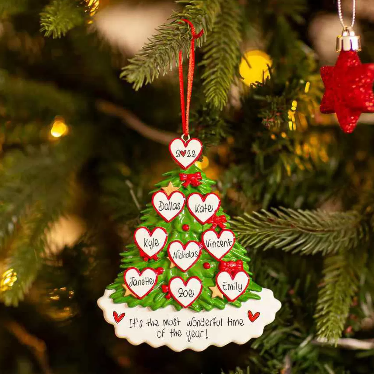 Christmas The Original Tree With 9 Hearts New